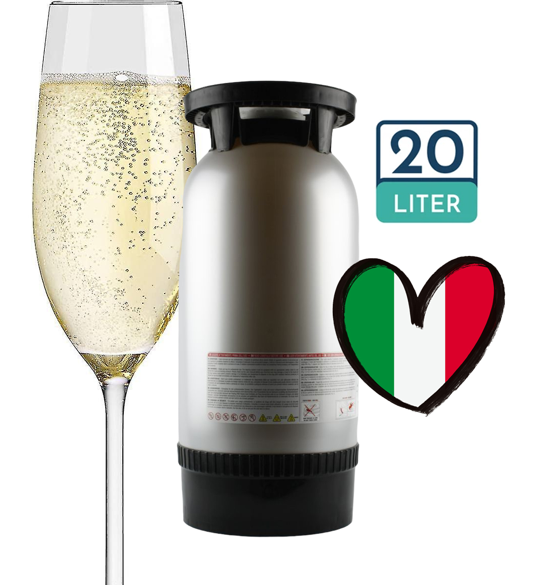 Terre di Rai White - Vin Frizzante Alb Sec - Italia - 20L